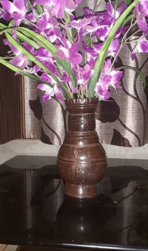 Coconut shell flower and flower vase