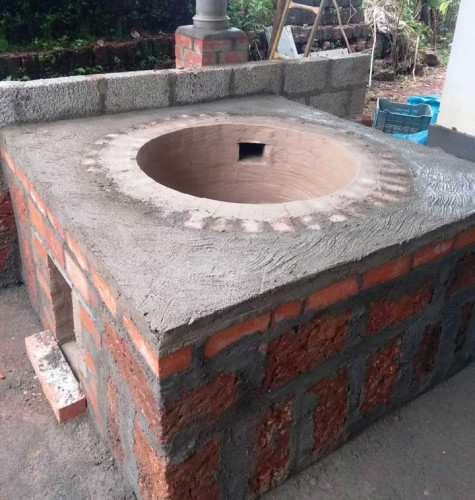 Jwala Ovens and Bricks, Concrete stove setting പുകയില്ലാത്ത അടുപ്പ് നിർമ്മാണം, Taliparamba, Kannur, Kerala