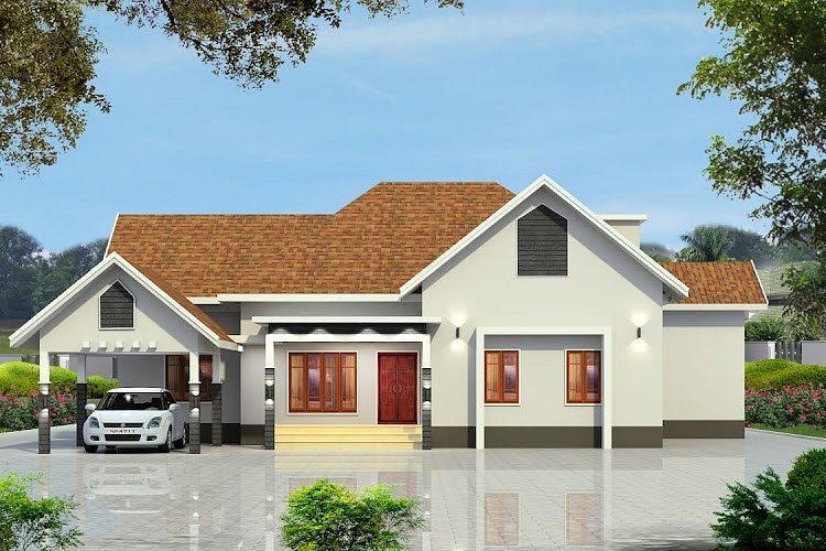 3D house elevation in Alakode, Kannur, Kerala