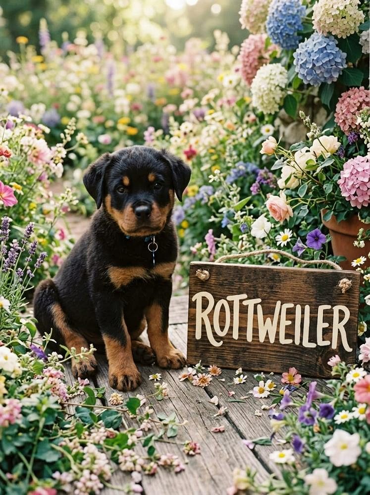 8800539300 Rottweiler Dog-Power, Courage, and Loyalty Cute Puppy