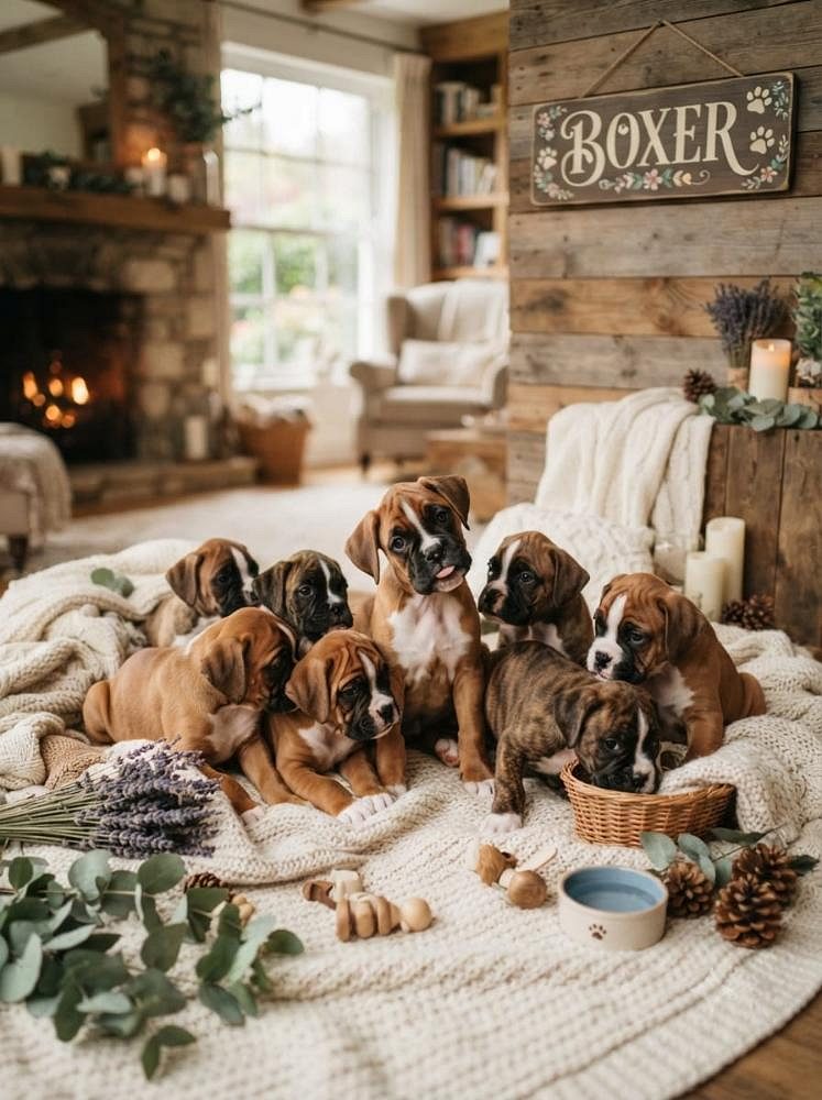 Boxer Cute Puppy and Little Dog 8800539300