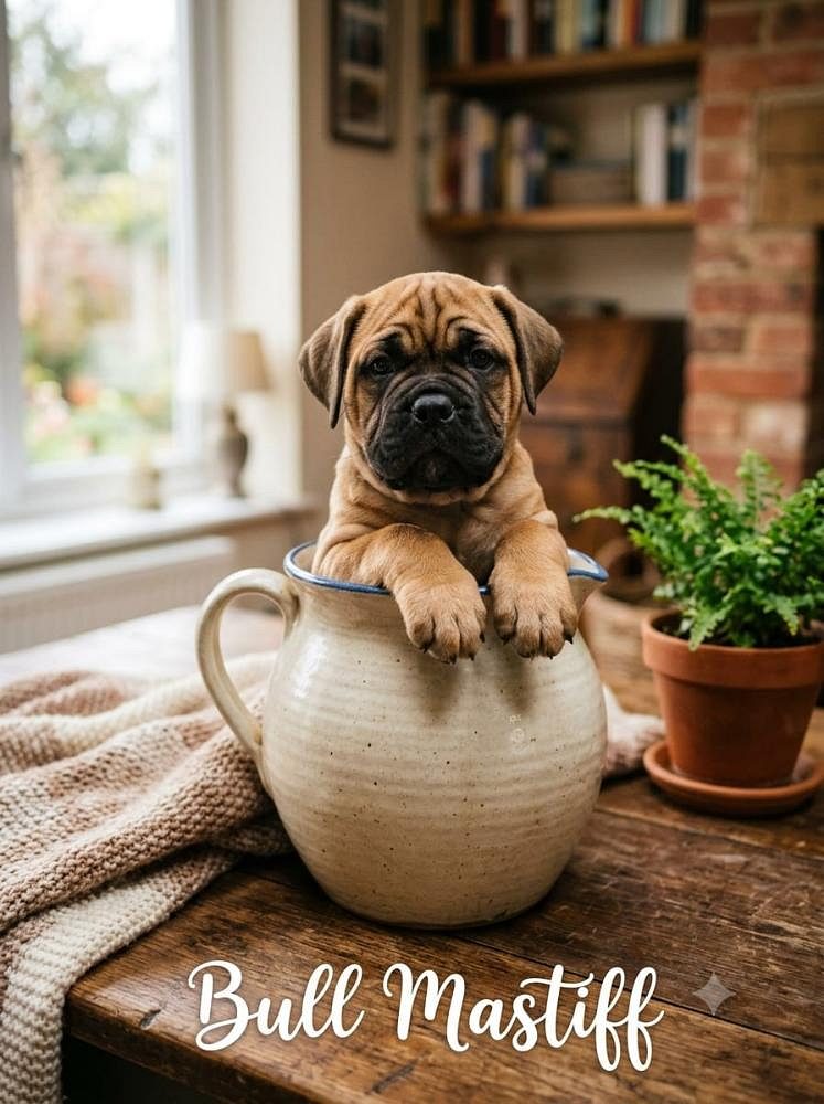 Bull Mastiff Cute Little Pets Dog-A Gentle Giant with a Big Heart 8800539300