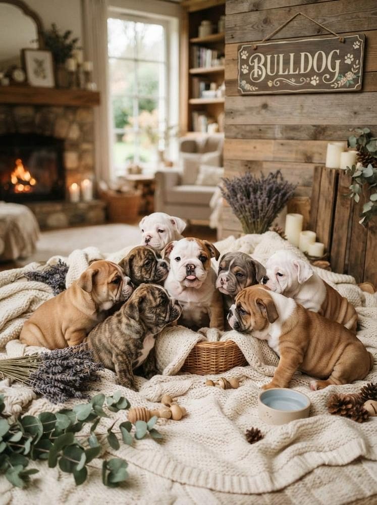 Bulldog cute puppy and little dog 9411137110