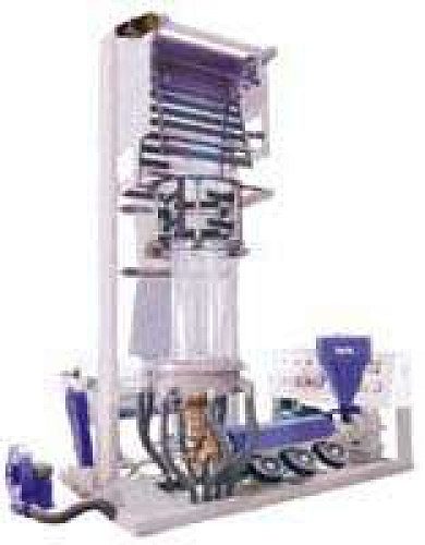 Compact blown film plant machine 