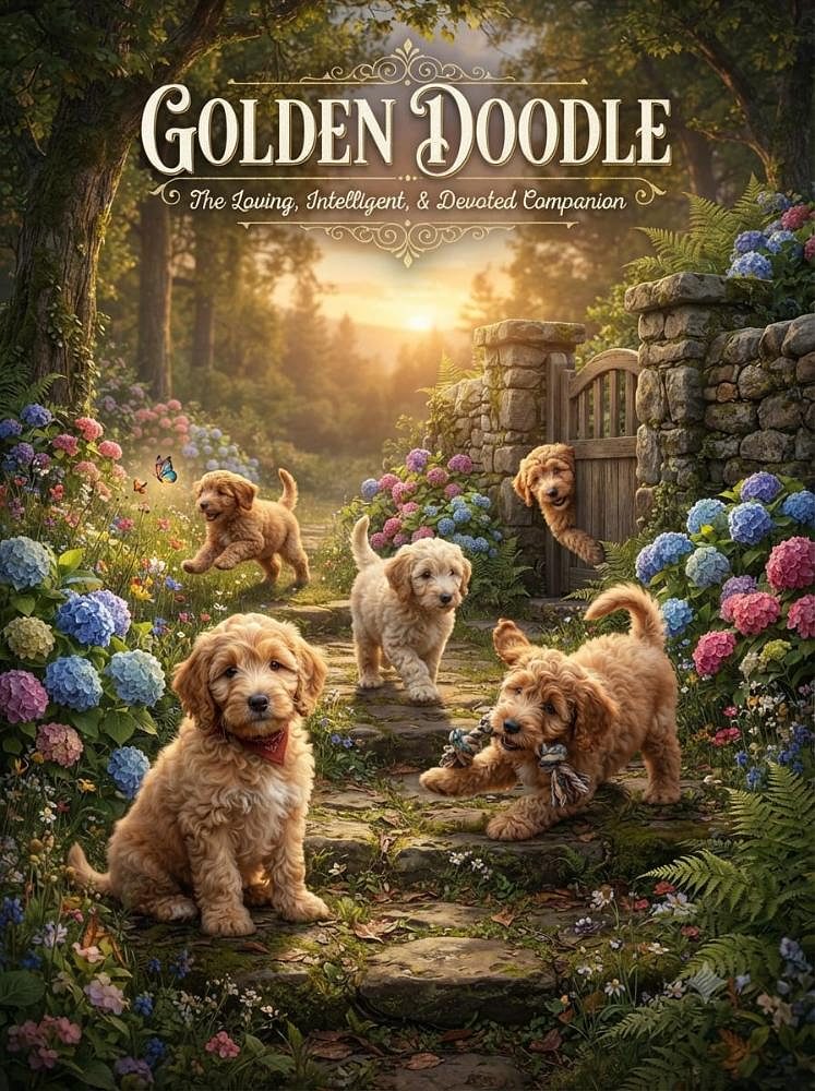 Golden Doodle Cute Puppy and Little dog 9411137110