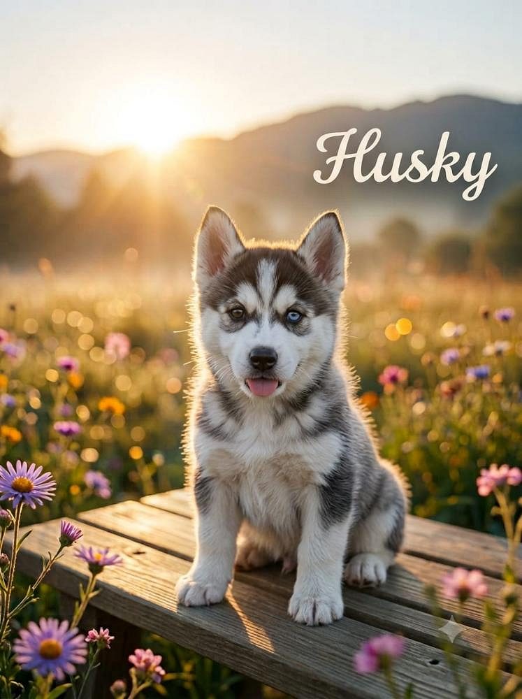 Husky Puppy-Active, Playing and Exploring 8800539300