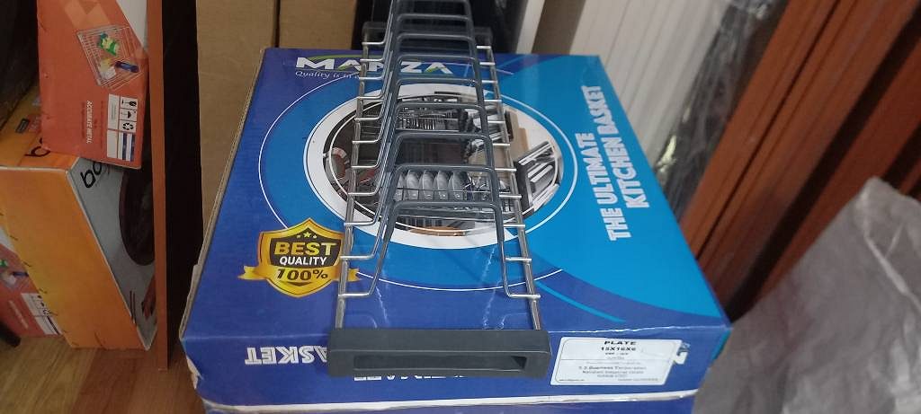 MATZA Kitchen Basket Plate Organizer Rack