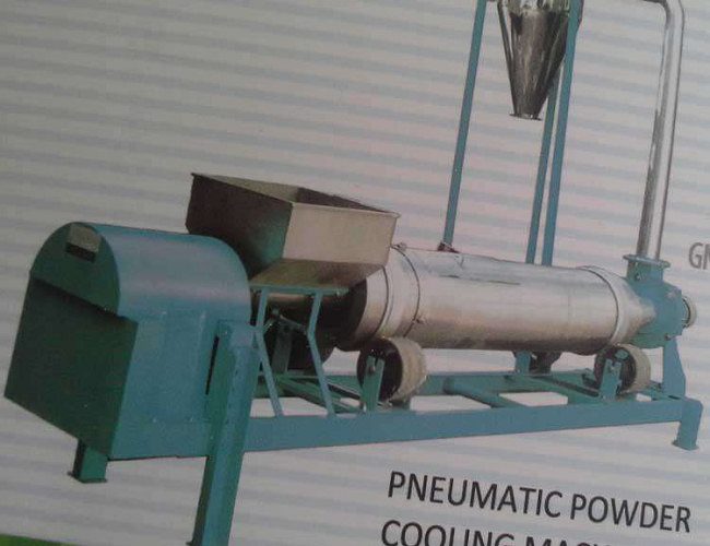 Pneumatic powder cooling machine