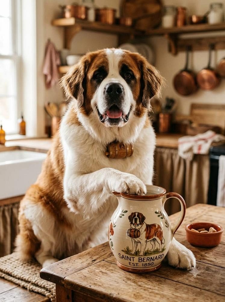 Saint Bernard Cute Little Pets Dog-The Gentle Giant with a Big Heart 8800539300