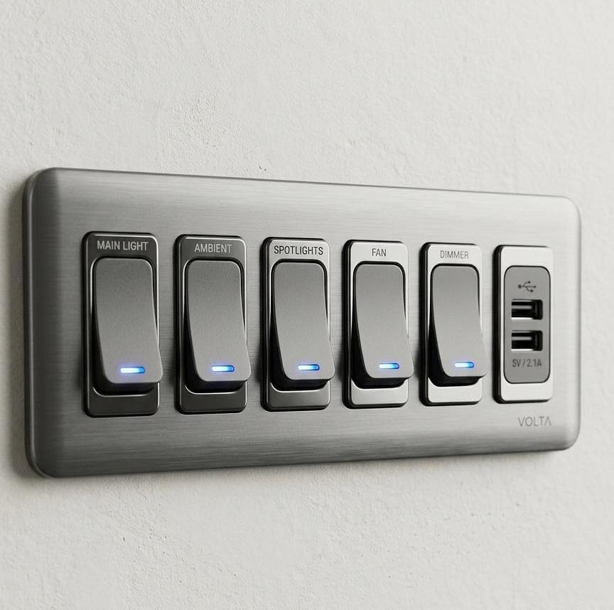 Smart Touch Modular Switch Board | Stylish & Durable Electrical Switches | Zain Electronics