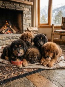 Adorable Tibetan Mastiff Puppy Playing 8800539300
