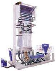 Compact blown film plant machine 
