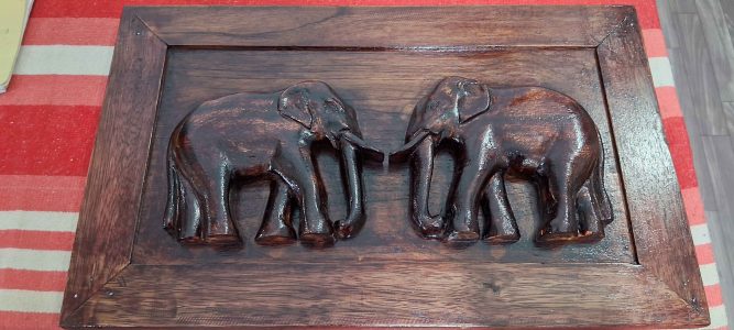 Elephant wooden art