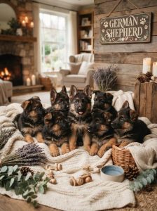 German Shepherd Cute Puppy and Little Dog 9411137110