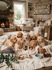 Golden Retriever Cute Puppy and Little Dog 8800539300
