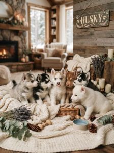 Husky Cute Puppy and Little Dog 8800539300