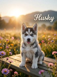Husky Puppy-Active, Playing and Exploring 8800539300