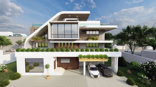 Realistic 3D Elevation and 3d Plans in Naduvil, Kannur