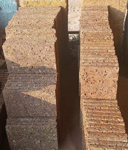 Red stone (Laterite stone) natural cladding tiles in Kannur, Kerala