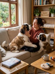Saint Bernard puppies are affectionate, clumsy, and fast-growing "gentle giants 8800539300