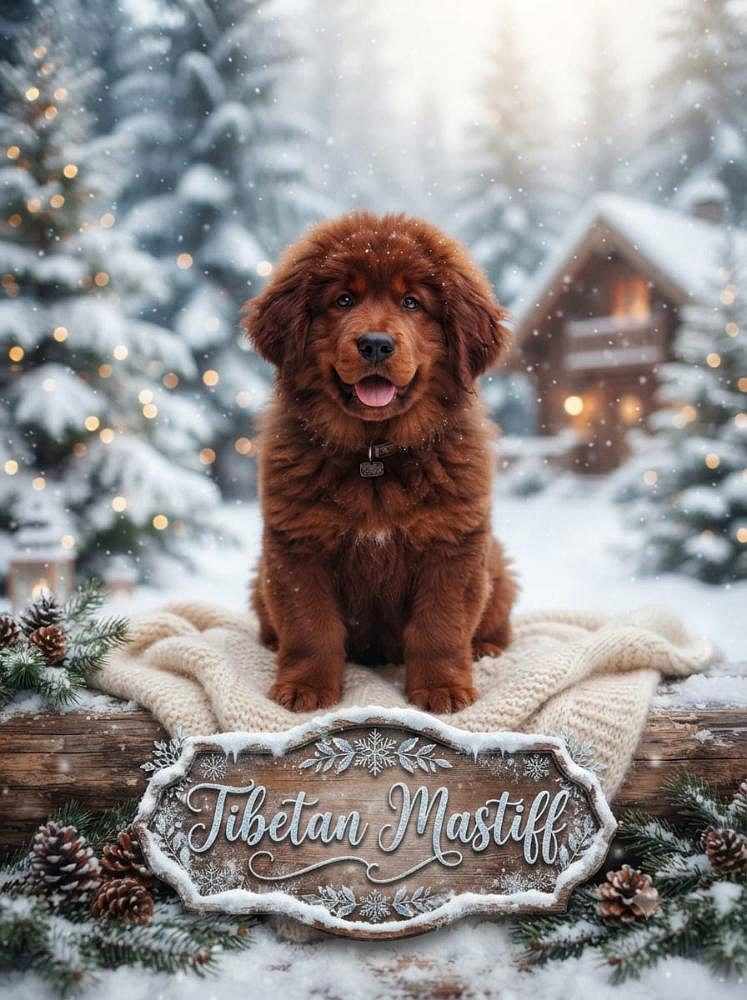 Tibetan Mastiff cute puppy and little newborn dog 8800539300
