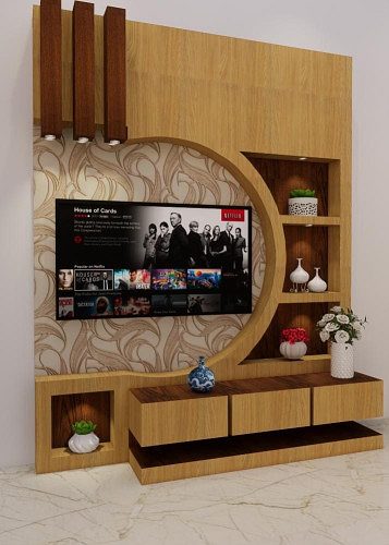 TV Unit Interior Designers in Mambaram, Kannur