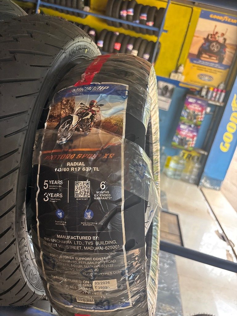 TVS Eurogrip Protorq Sport XR 140/60 R17 63P Radial Tubeless Motorcycle Tire