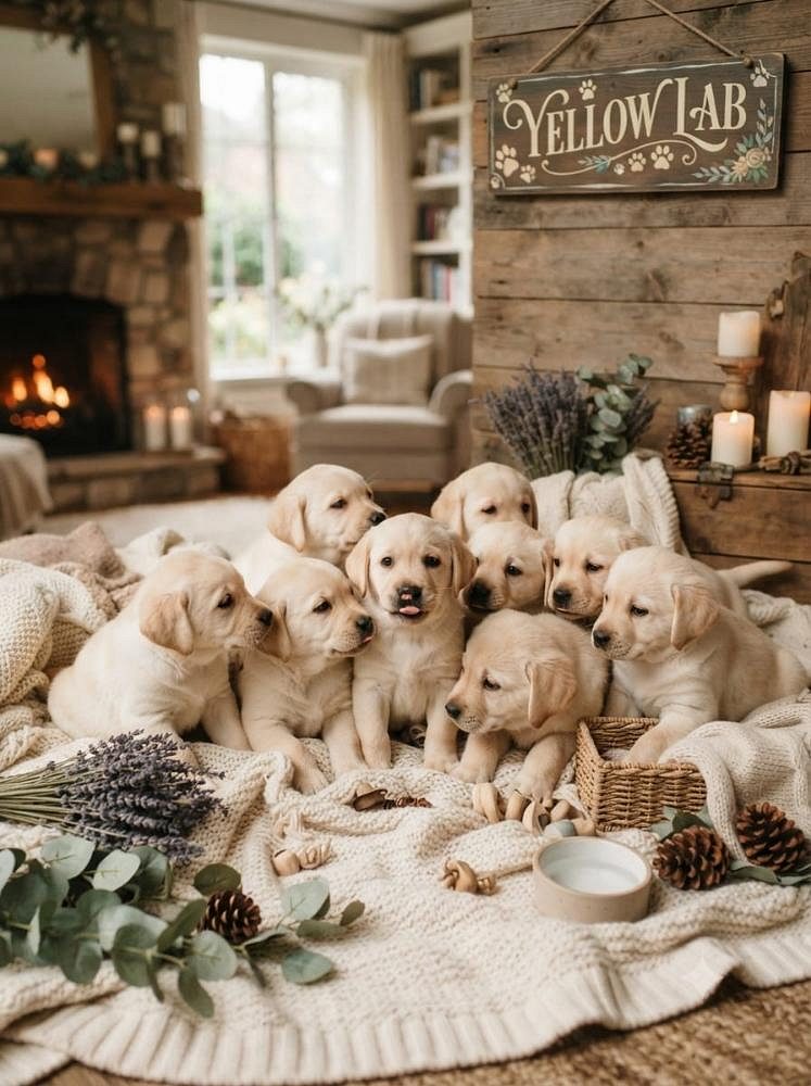 Yellow Lab Cute Puppy 8800539300